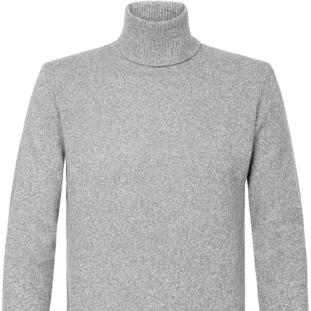 Men's Gray Turtleneck Sweater